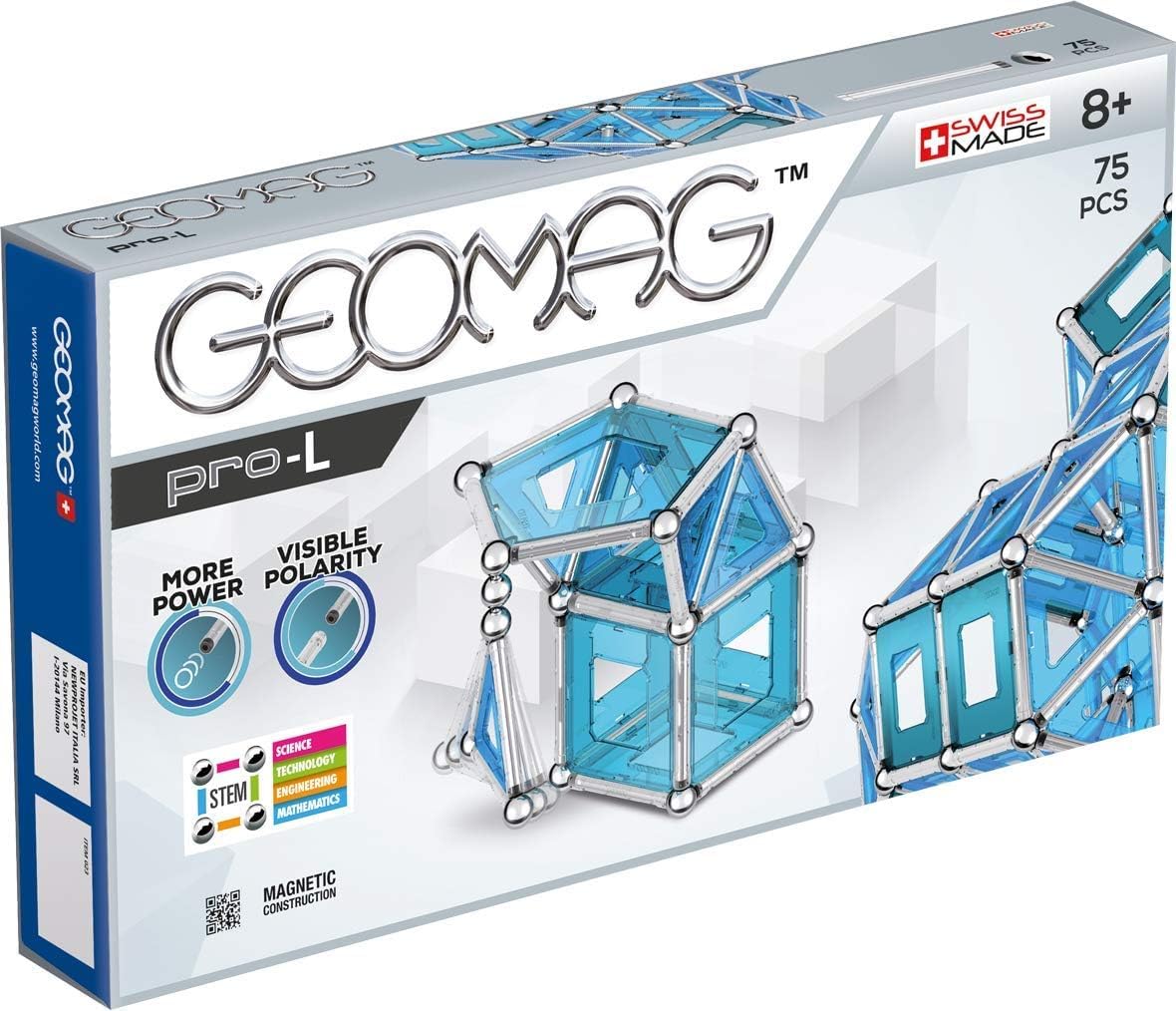 ゲオマグプロエル75 GEOMAG pro-L スイス製知育玩具 Geomag - Pro-L 75 Piezas - Juego de Construcción Magnético para